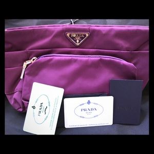Prada Cosmetic Bag -Eggplant - Brand New!